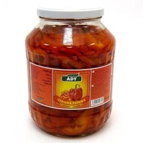 Sterilovaná paprika červená řezaná 1,6 kg