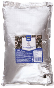 černé olivy krájené 1,6kg