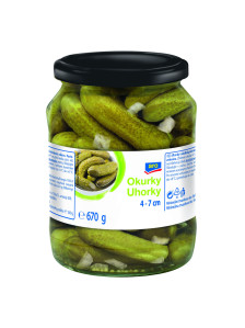 sterilované okurky aro 720ml 6-9cm