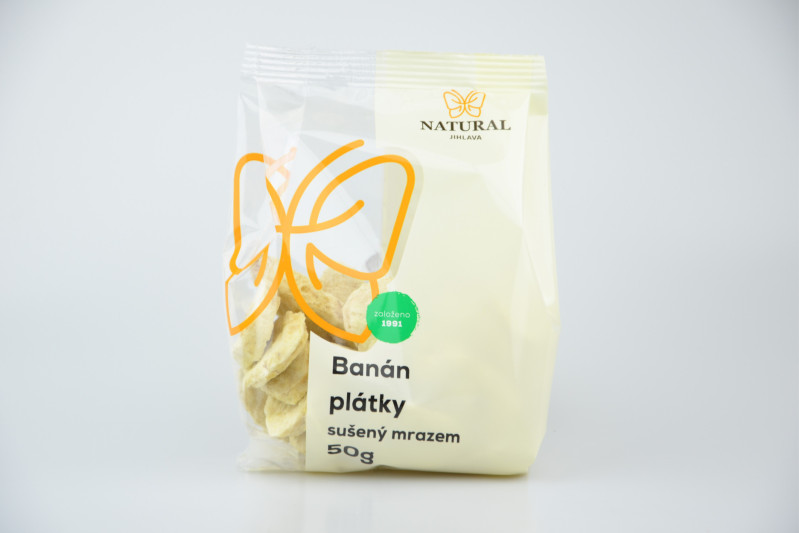 detail Banán plátky sušený mrazem - Natural 50g