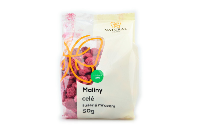 detail Maliny celé mrazem sušené - Natural 50g