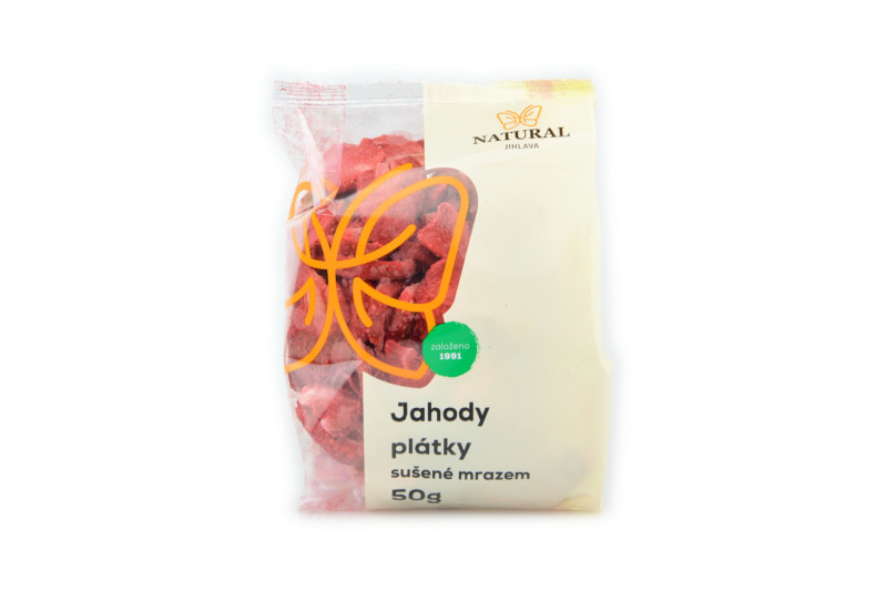 detail Jahody plátky mrazem sušené - Natural 50g